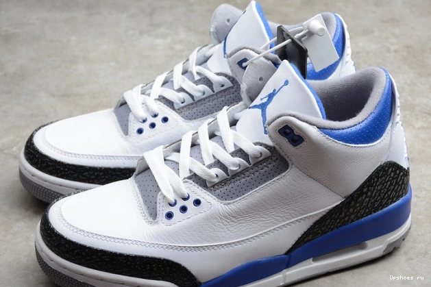 BLUE JORDAN AIR 3 WHITE RETRO CT8532-145 0813